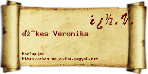 Ékes Veronika névjegykártya