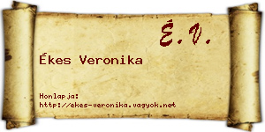 Ékes Veronika névjegykártya