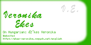 veronika ekes business card